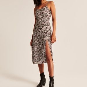 A&F high slit slip dress